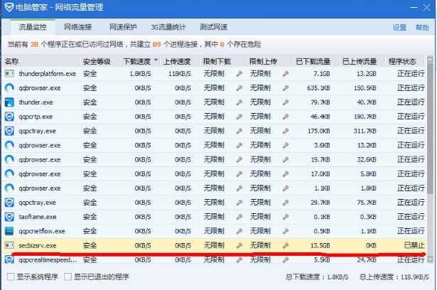 Windows 7 secbizsrv.exe是什么进程?secbizsrv.exe占网速流量什么问题?