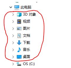 怎么样删除Windows 10此电脑左边导航栏中:视频/图片/文档/下载/音乐?